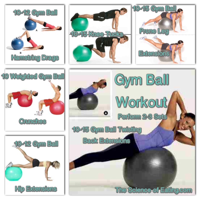 exercise using gym ball